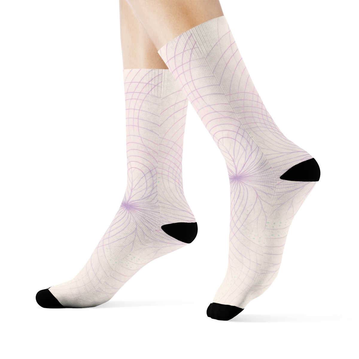 Peony Pulse Lattice designer logo socks