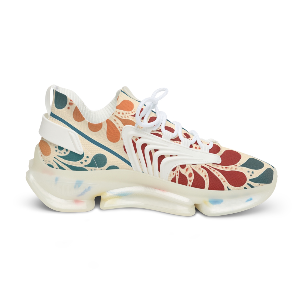 Fractal Bloom Stripe Sequence stylish casual sneakers