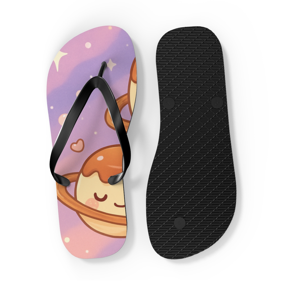 Cosmic Pudding Planet Pals trendy printed flip flops