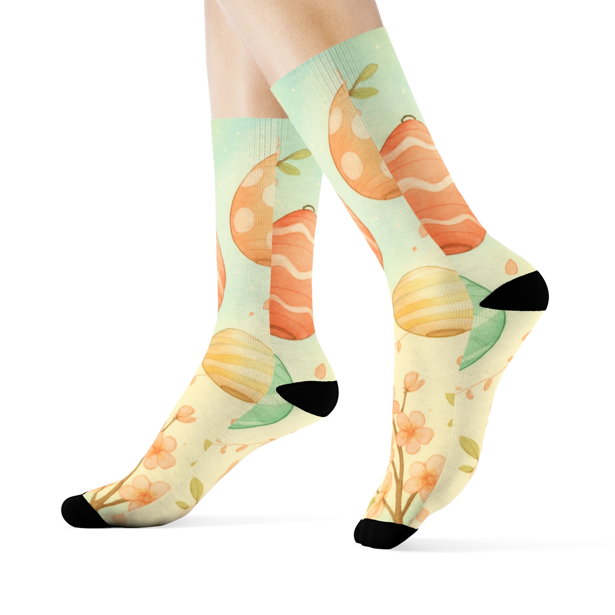 Spring Lantern Egg Bloom Parade sports performance socks
