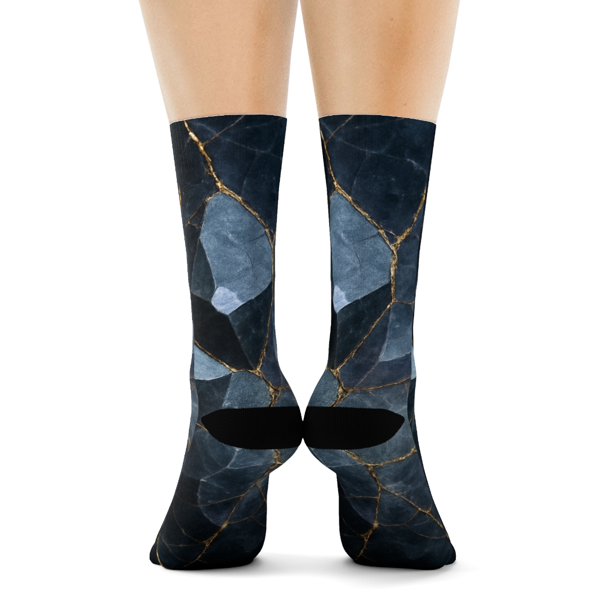 Mineral Facet Vein Lattice designer logo socks