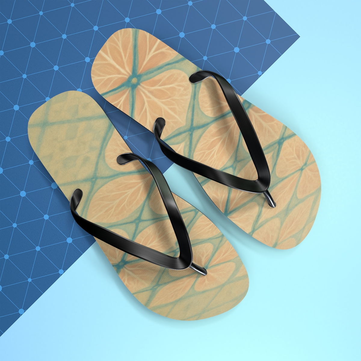 Petal Vein Lattice soft sole flip flops