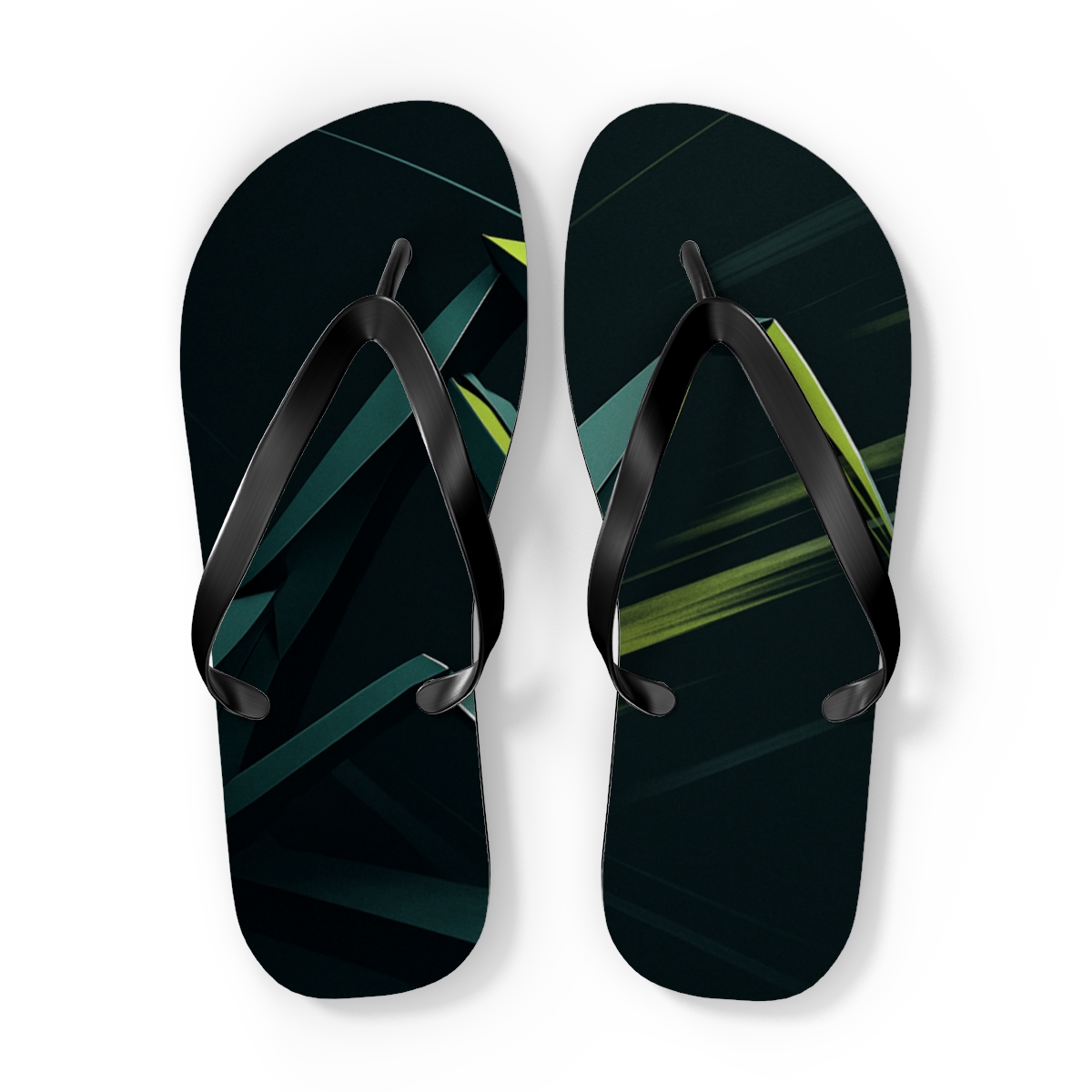 Mantis Strike Geometry designer logo flip flops