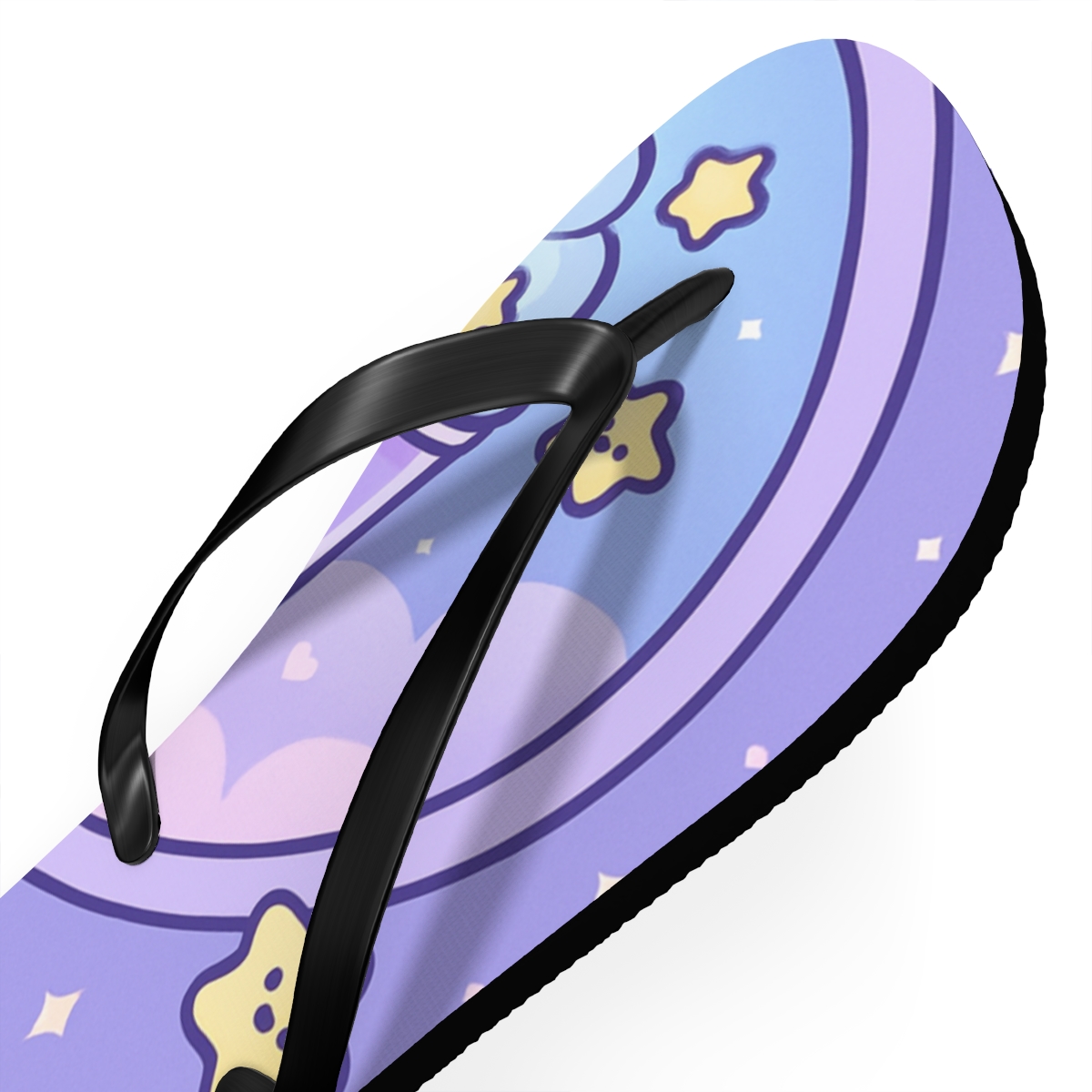 Pastel Moon Milkshake Dreams soft sole flip flops
