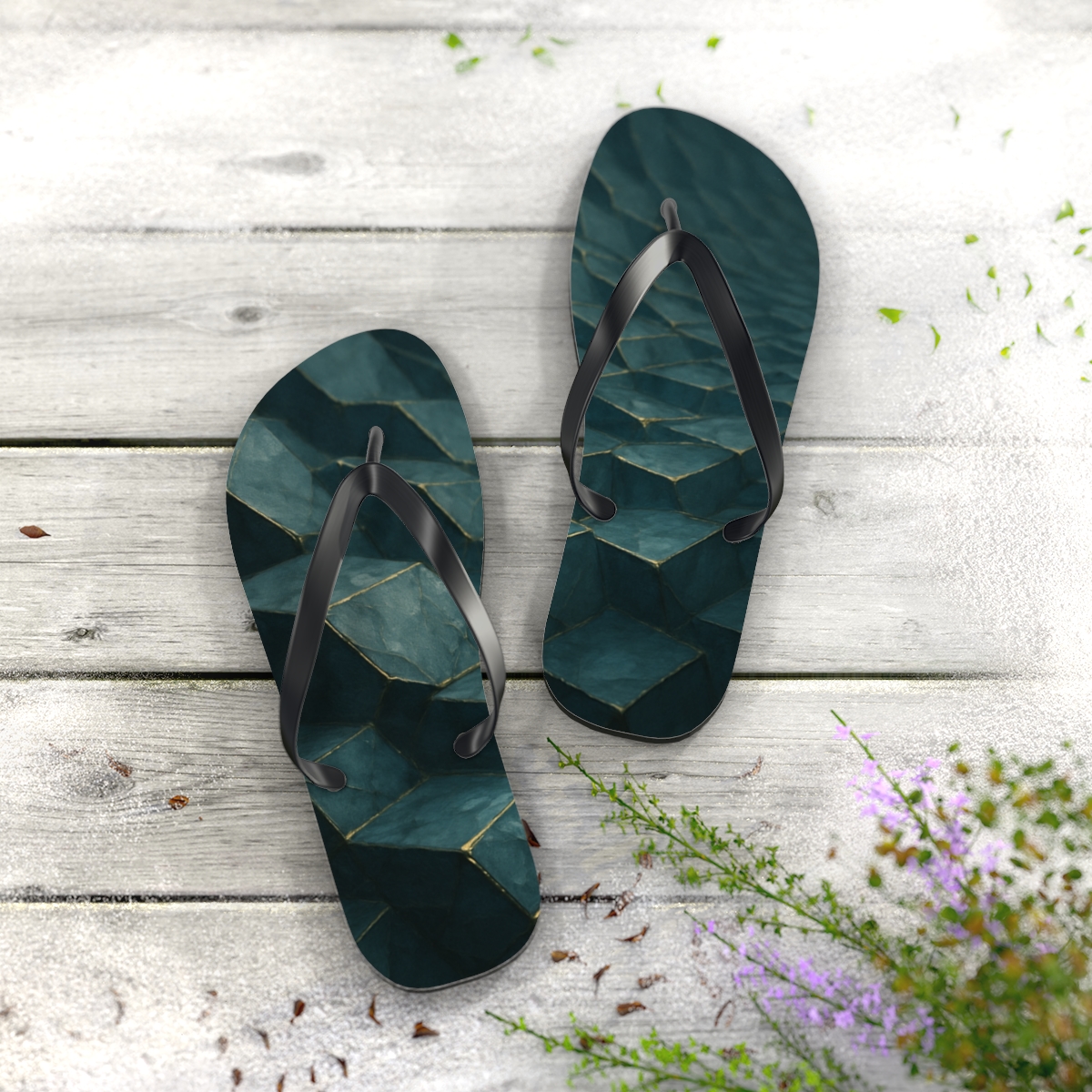 Mineral Facet Wavefront soft sole flip flops