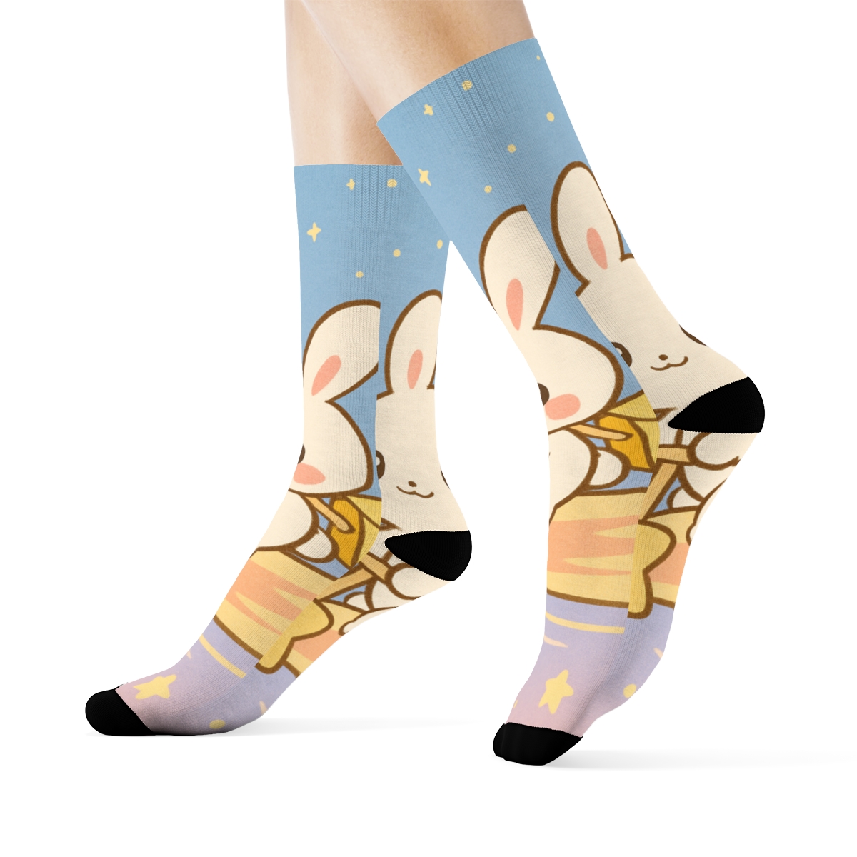 Comet Mail Bunny Delivery personalized cozy socks