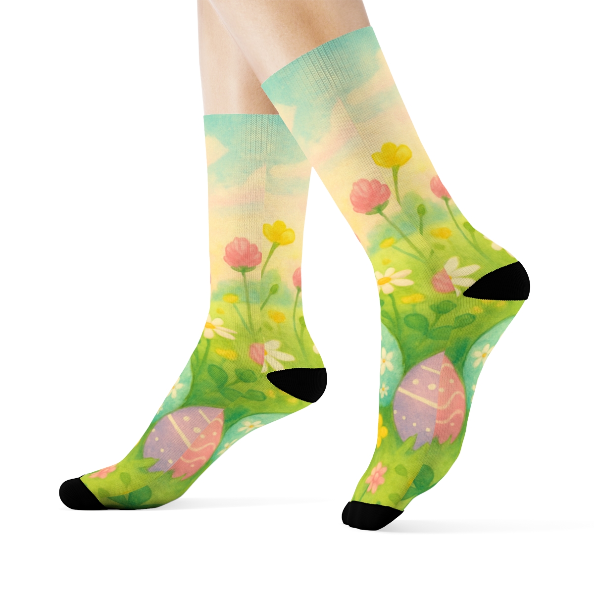 Spring Egg Meadow Dream trendy colorful socks