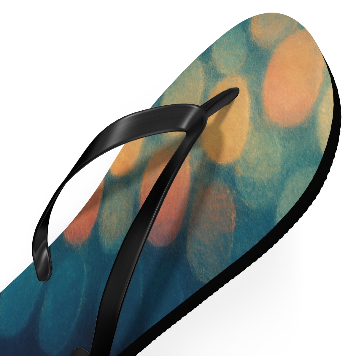 Chromatophore Mirage Drift colorful rubber flip flops
