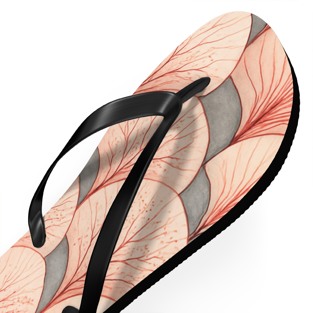 Peony Vein Fractal Array unique graphic flip flops
