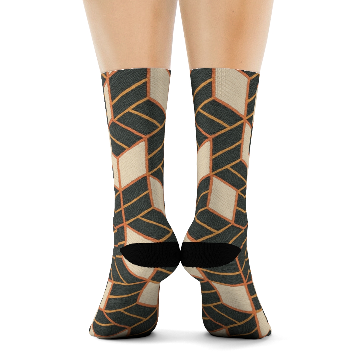 Kinetic Hex Weave Drift designer logo socks