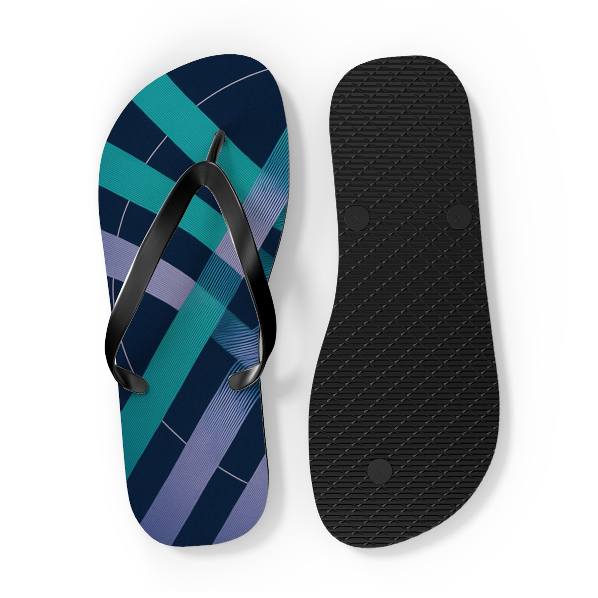 Moire Orbit Weave custom flip flops