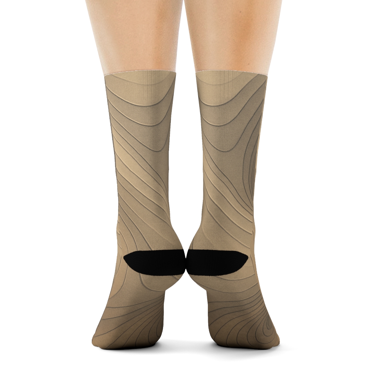 Wind Carved Ripple Arc Field warm winter socks