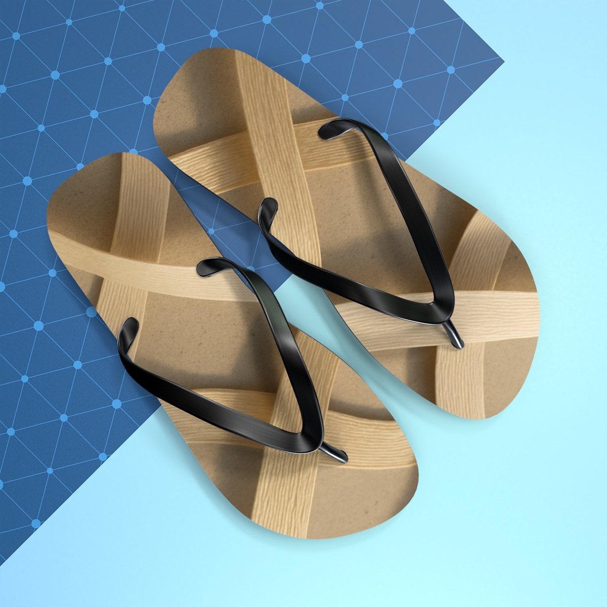 Wind Arc Wavefront Weave designer logo flip flops