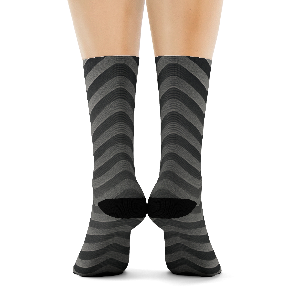 Moire Chevron Cascade sports performance socks