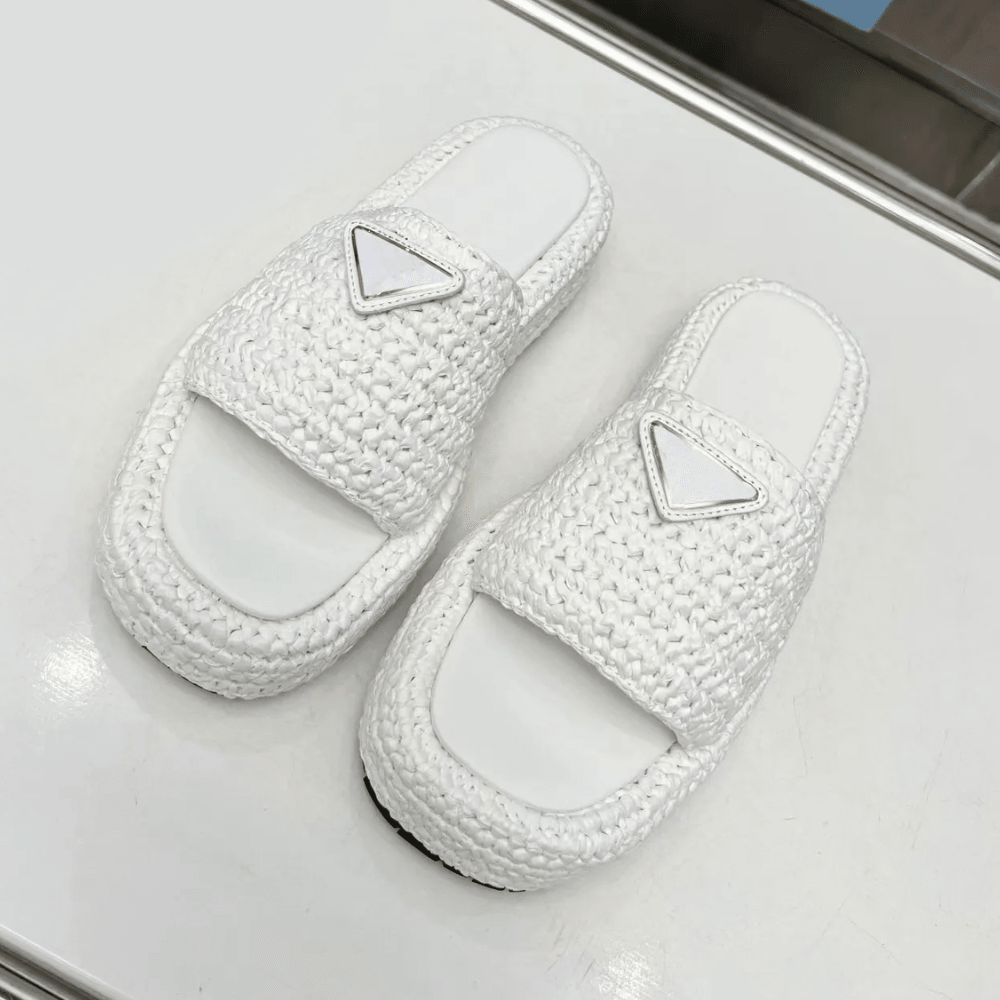Braided Slip On Platform Sandals - Cloud Cushion Slides