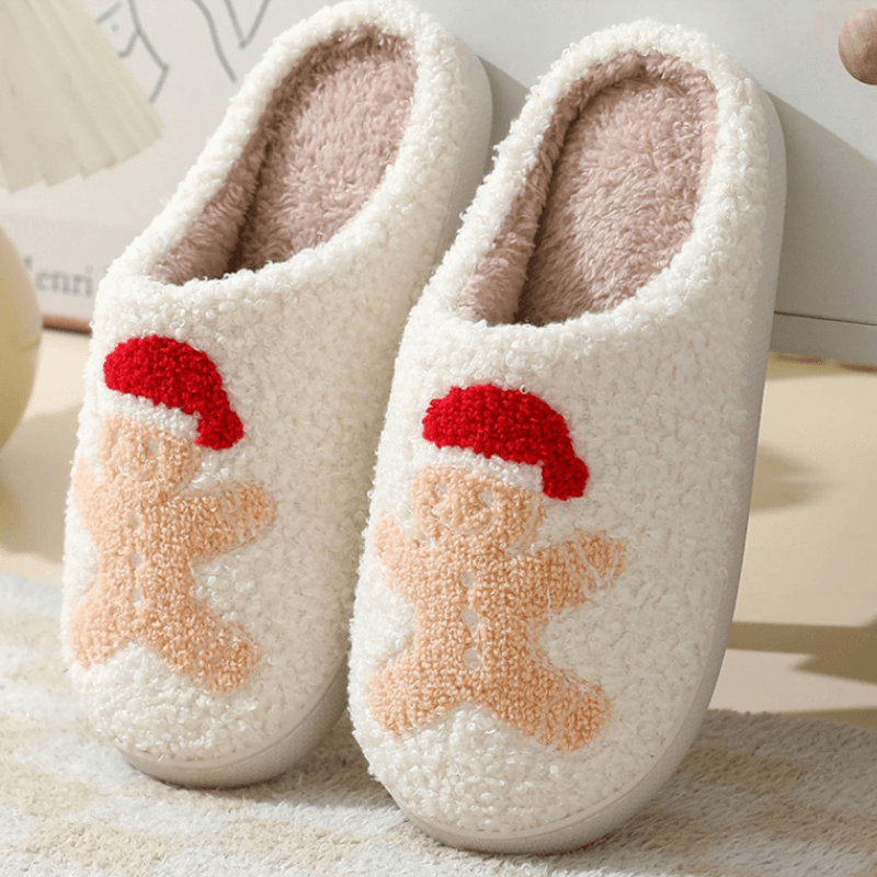 Festive Holiday Slide Slippers