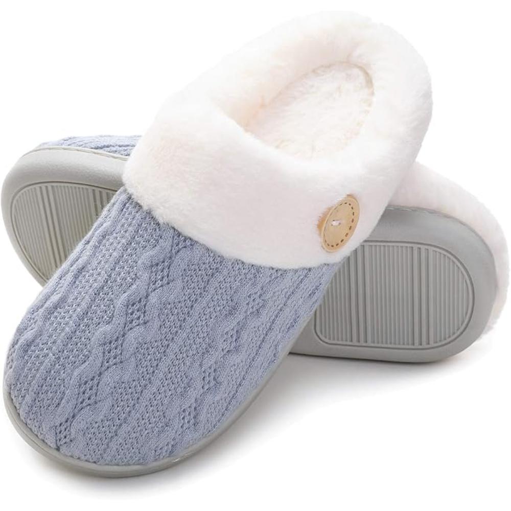 Warm Knit Slip Slippers