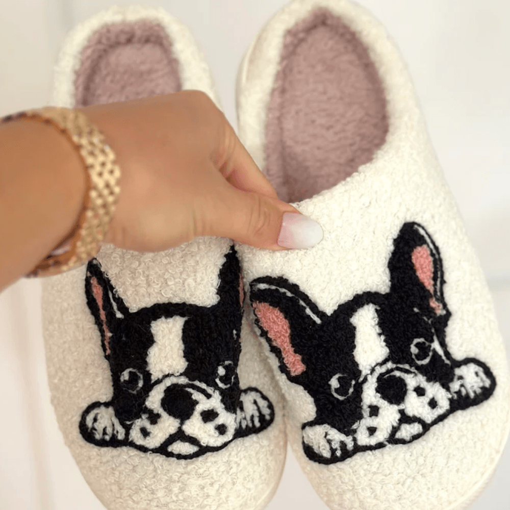Terrier Printed Slip On Slippers