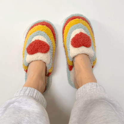 Rainbow Slippers With Non Slip Sole - Cloud Cushion Slides