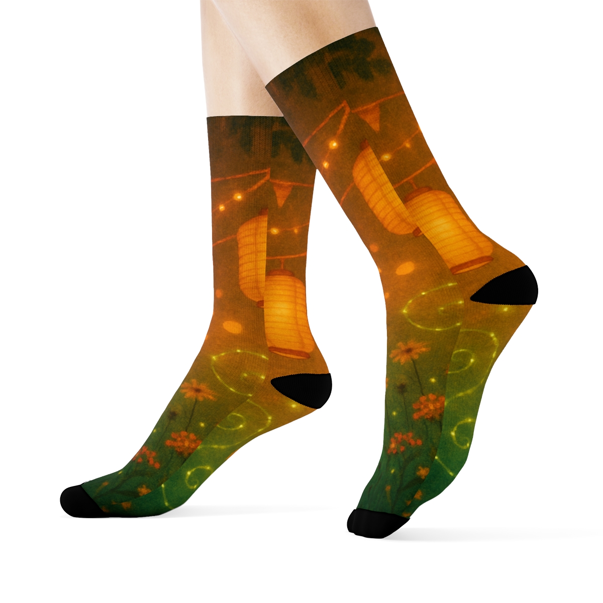 Midsummer Lantern Firefly Waltz comfortable cotton socks
