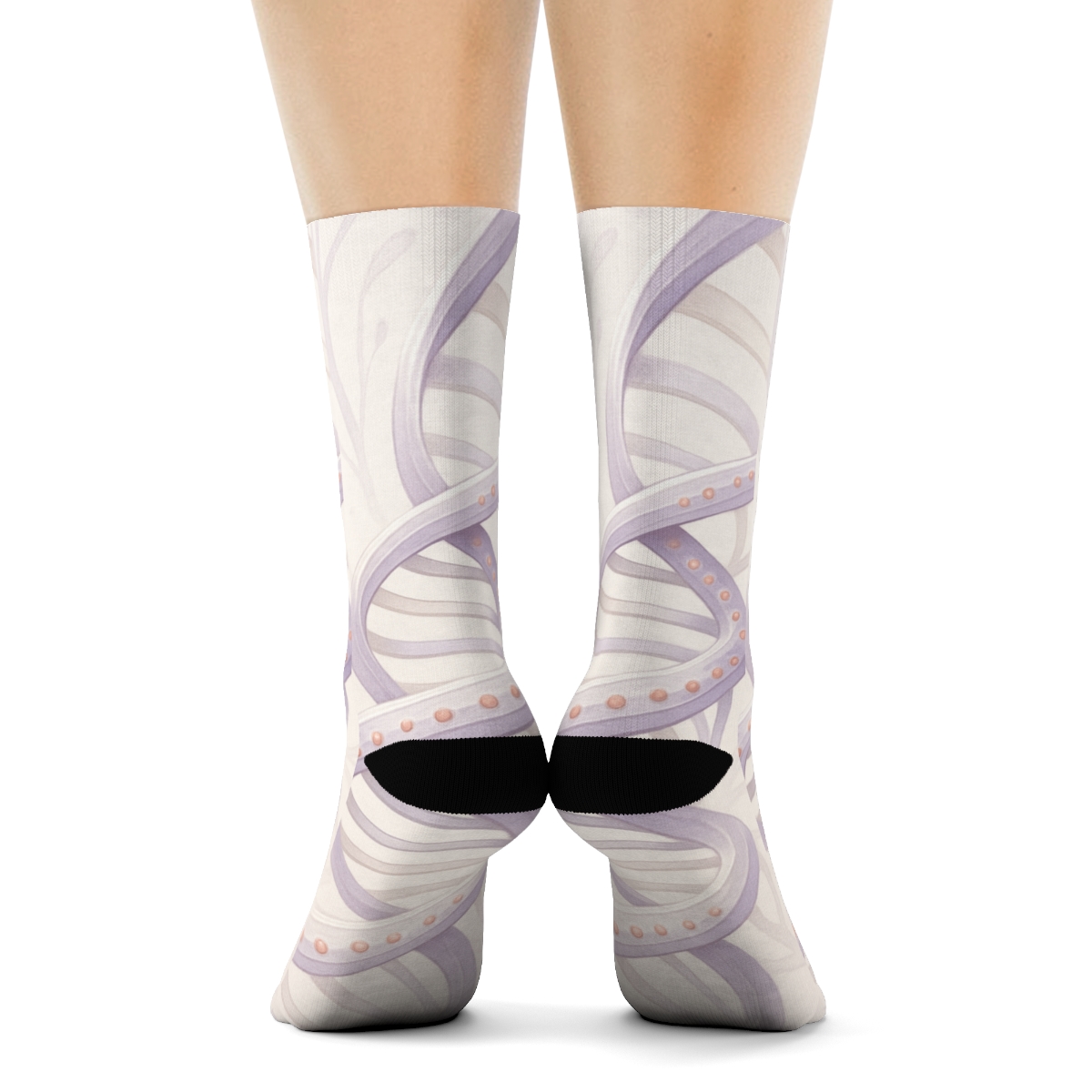 Orchid Vein Helix stylish patterned socks
