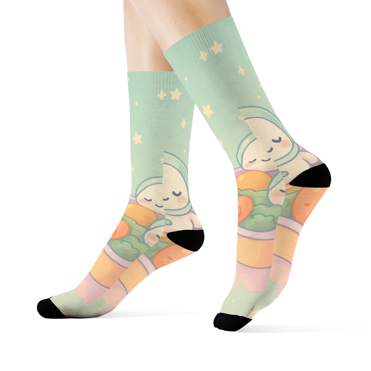 Cosmic Bento Buddies stylish patterned socks