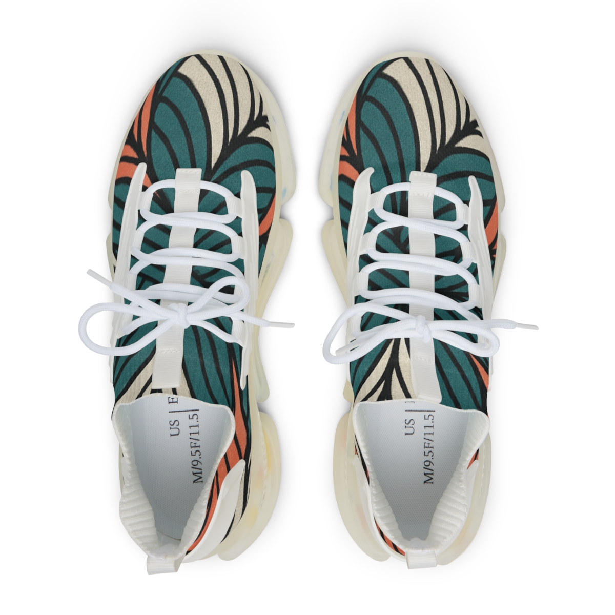 Camellia Tessellated Veinwave unique printed sneakers