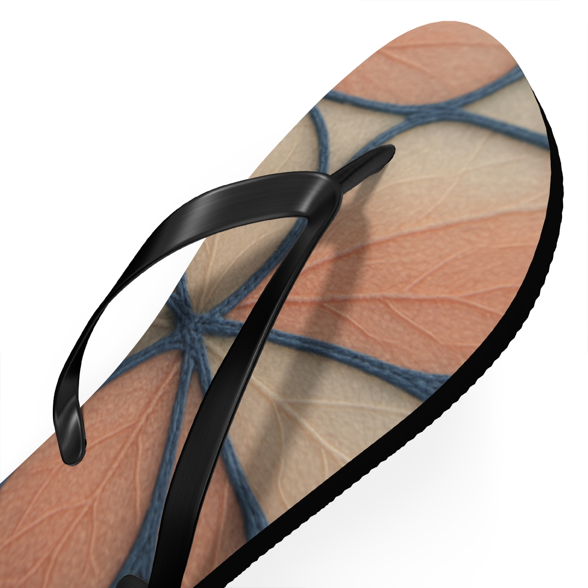 Petal Vein Lattice designer logo flip flops