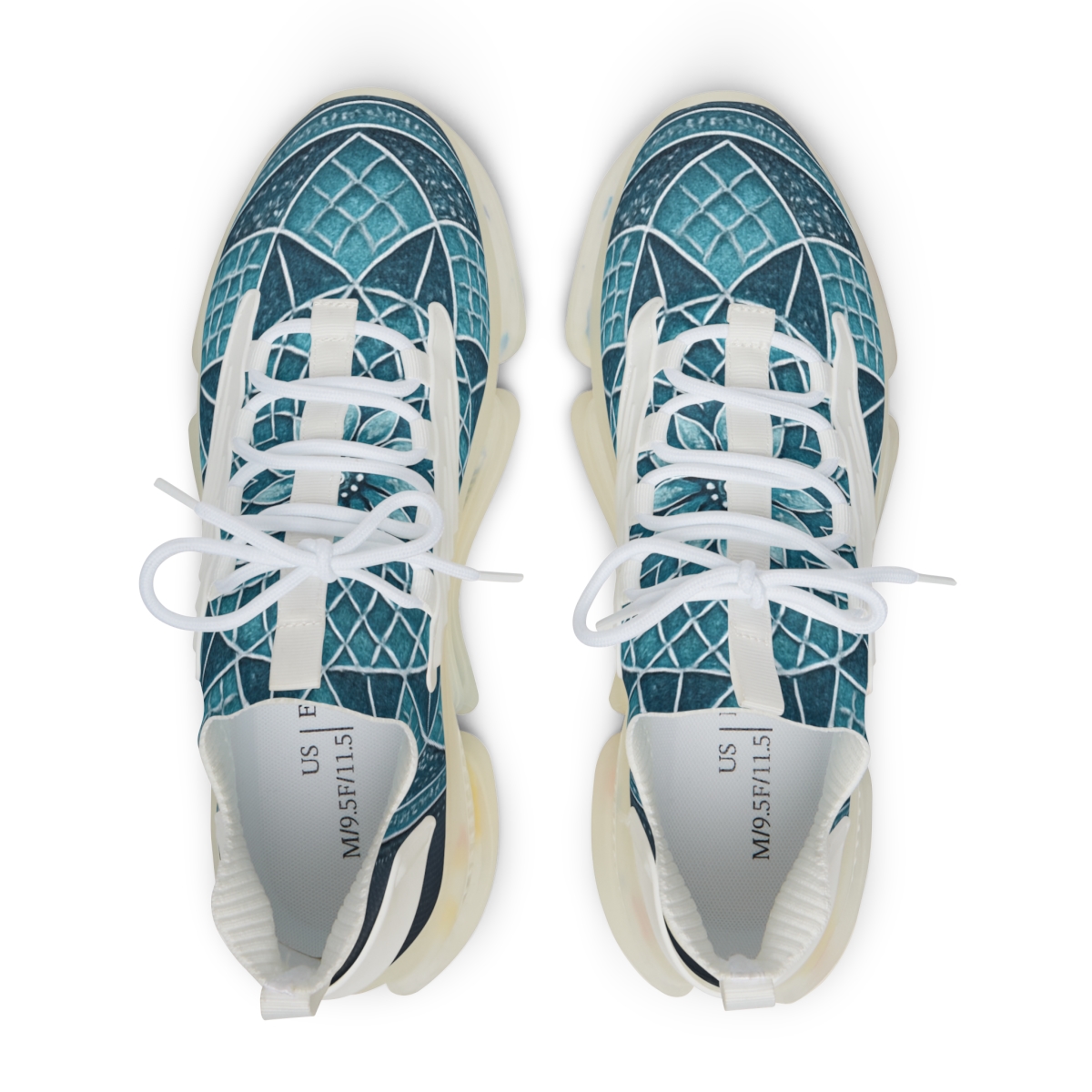 Polar Lattice Halo Mandala personalized athletic sneakers