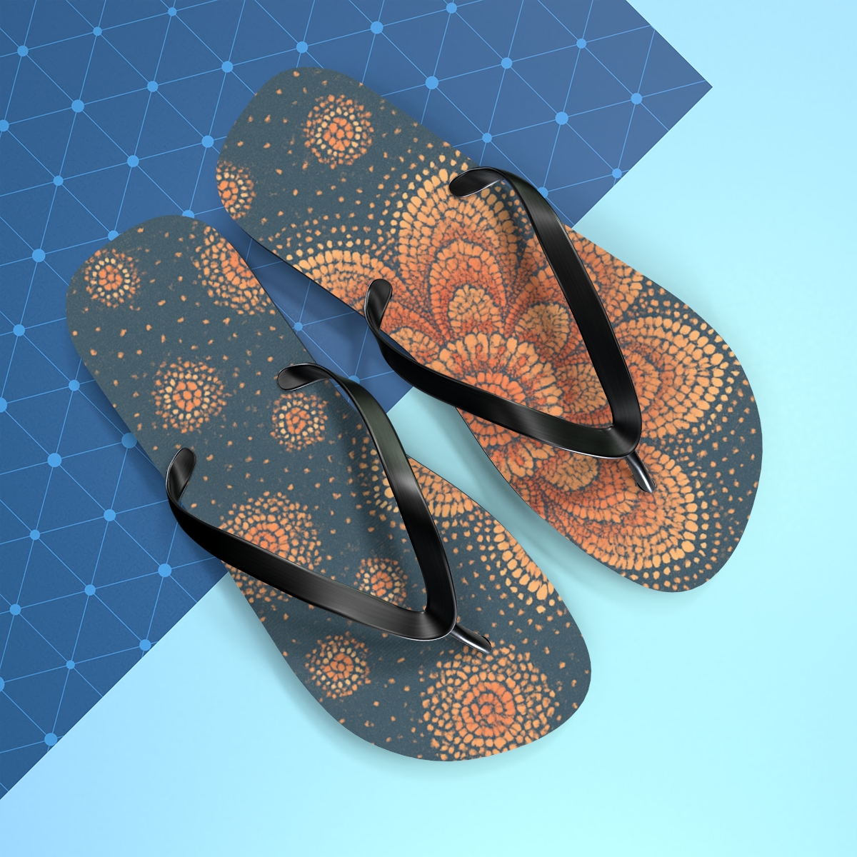 Ranunculus Halo Dot Array stylish summer flip flops