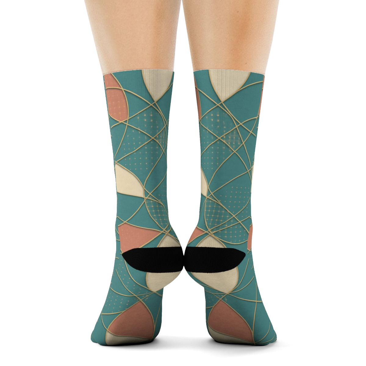 Camellia Tessellation Drift personalized cozy socks