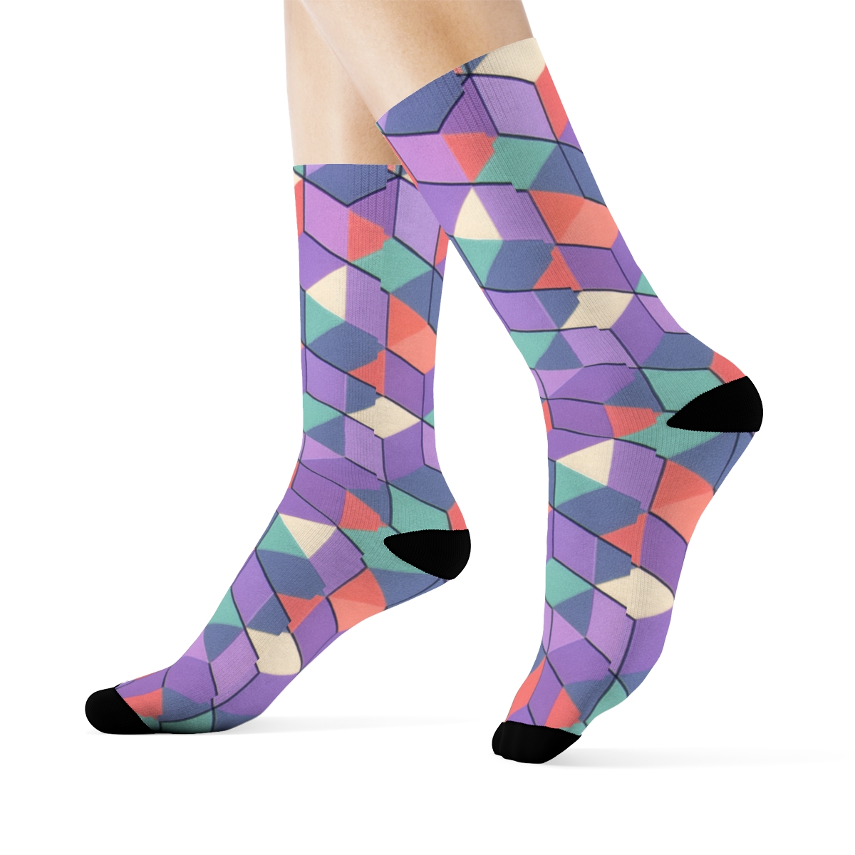 Hex Prism Drift Quilt warm winter socks