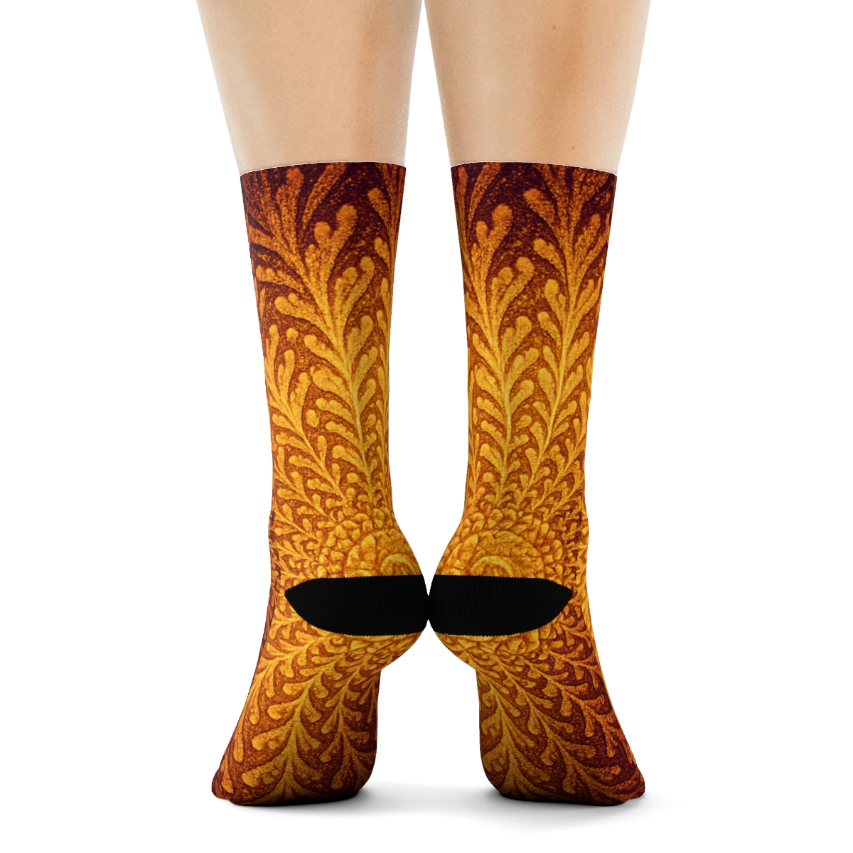 Marigold Spiral Dot Harmonics warm winter socks
