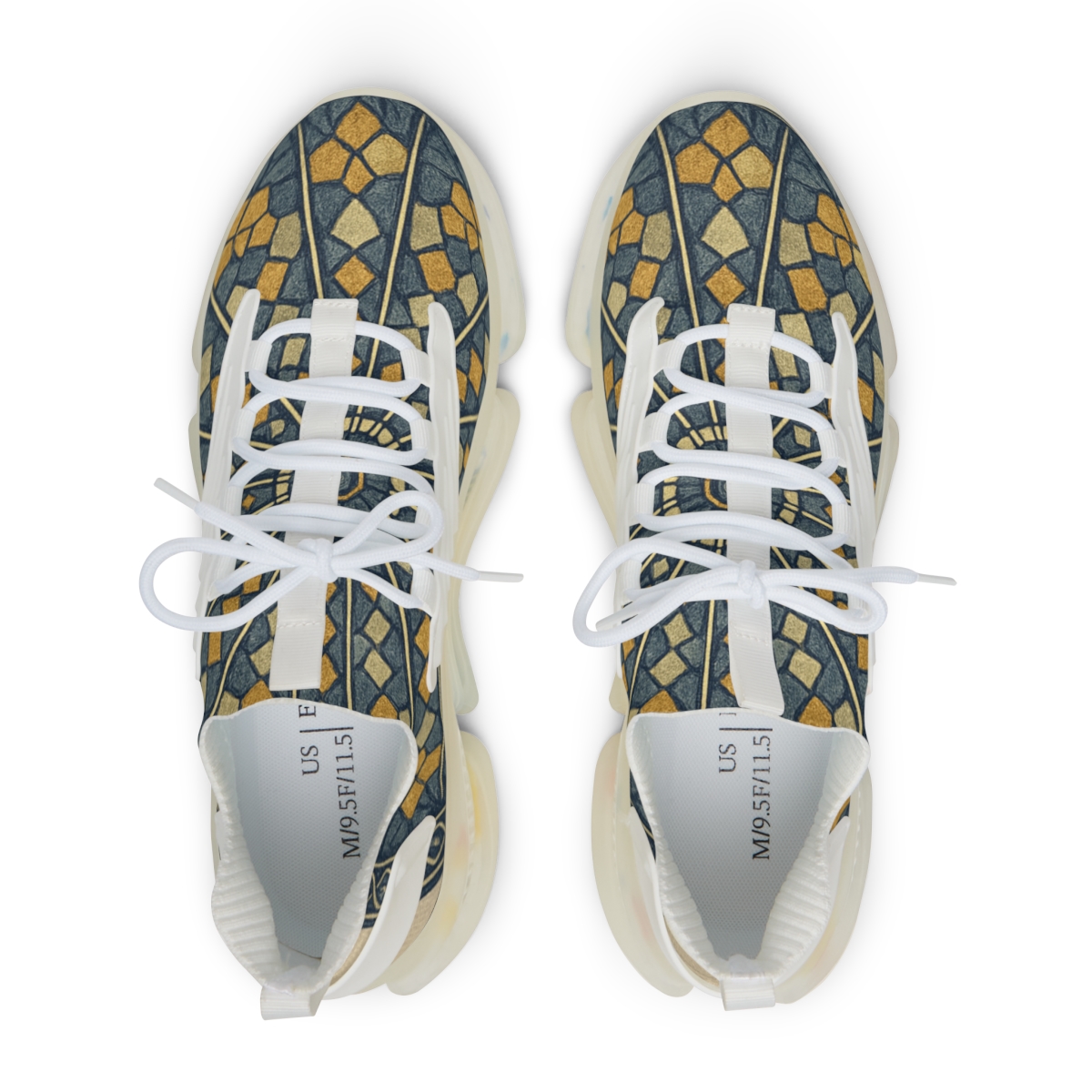 Fractal Spoke Mosaic premium sport sneakers