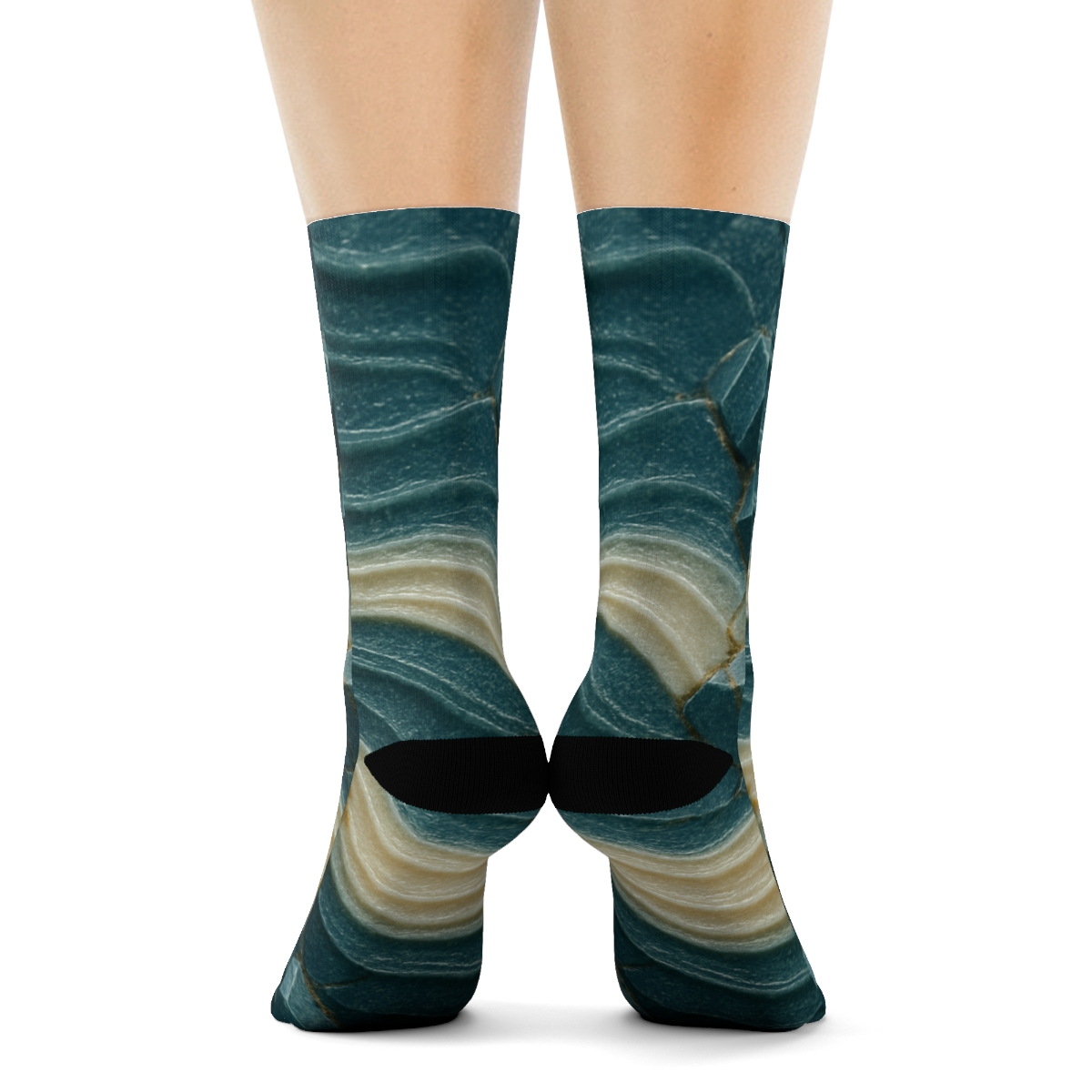 Mineral Facet Tide Weave designer logo socks