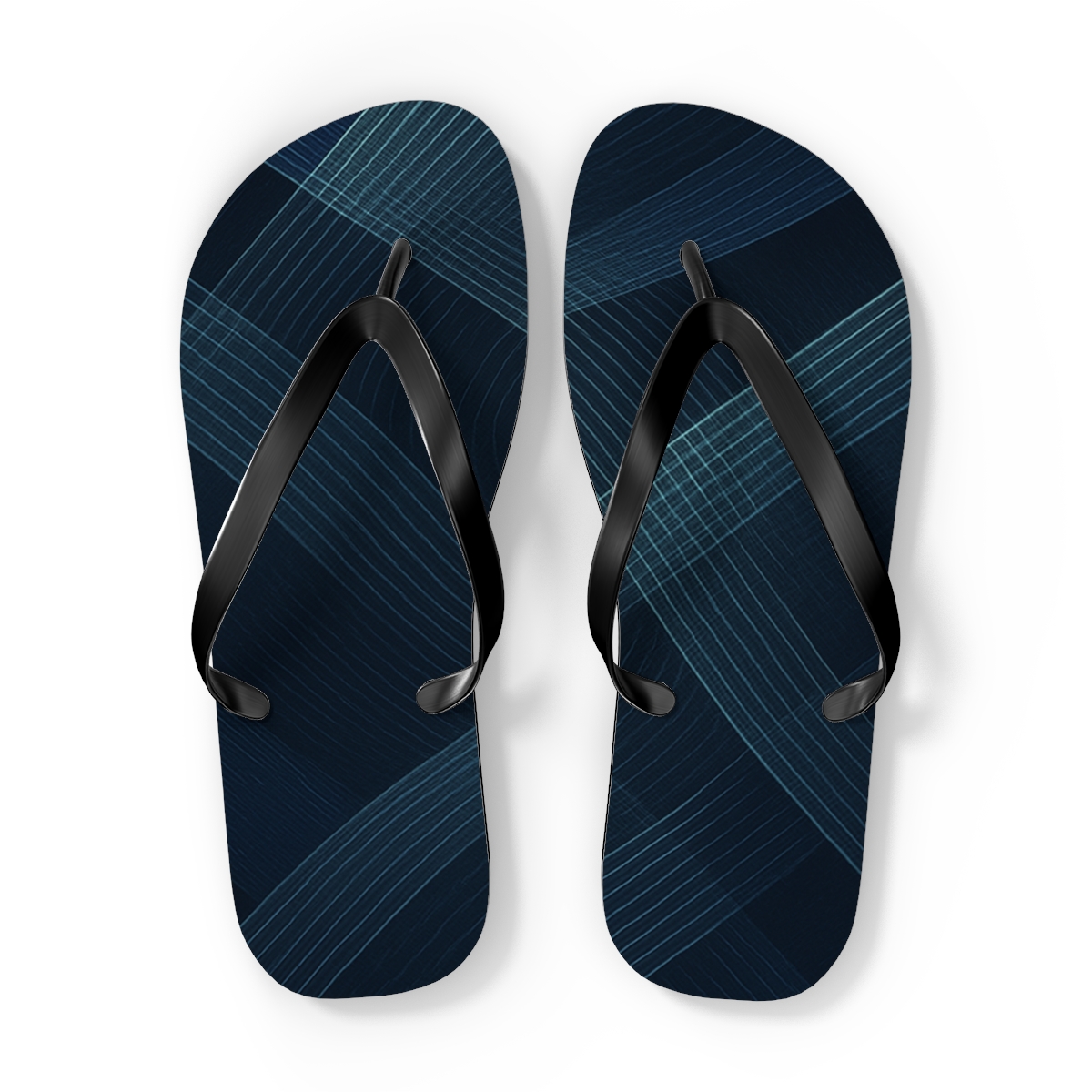 Moire Orbit Weave unique graphic flip flops