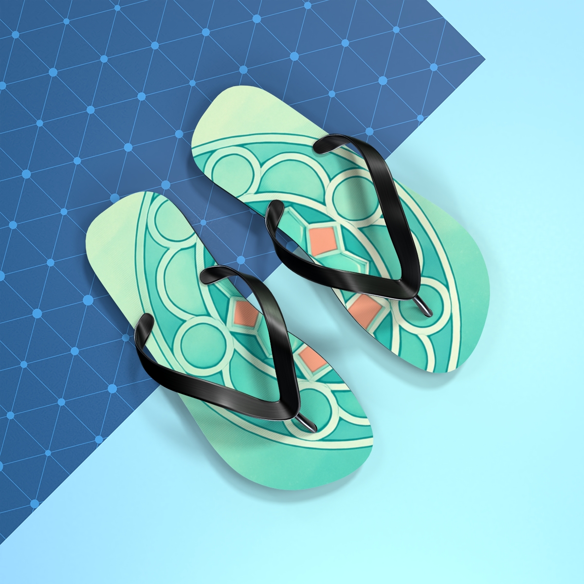 Celestial Mint Radiance Flip Flops