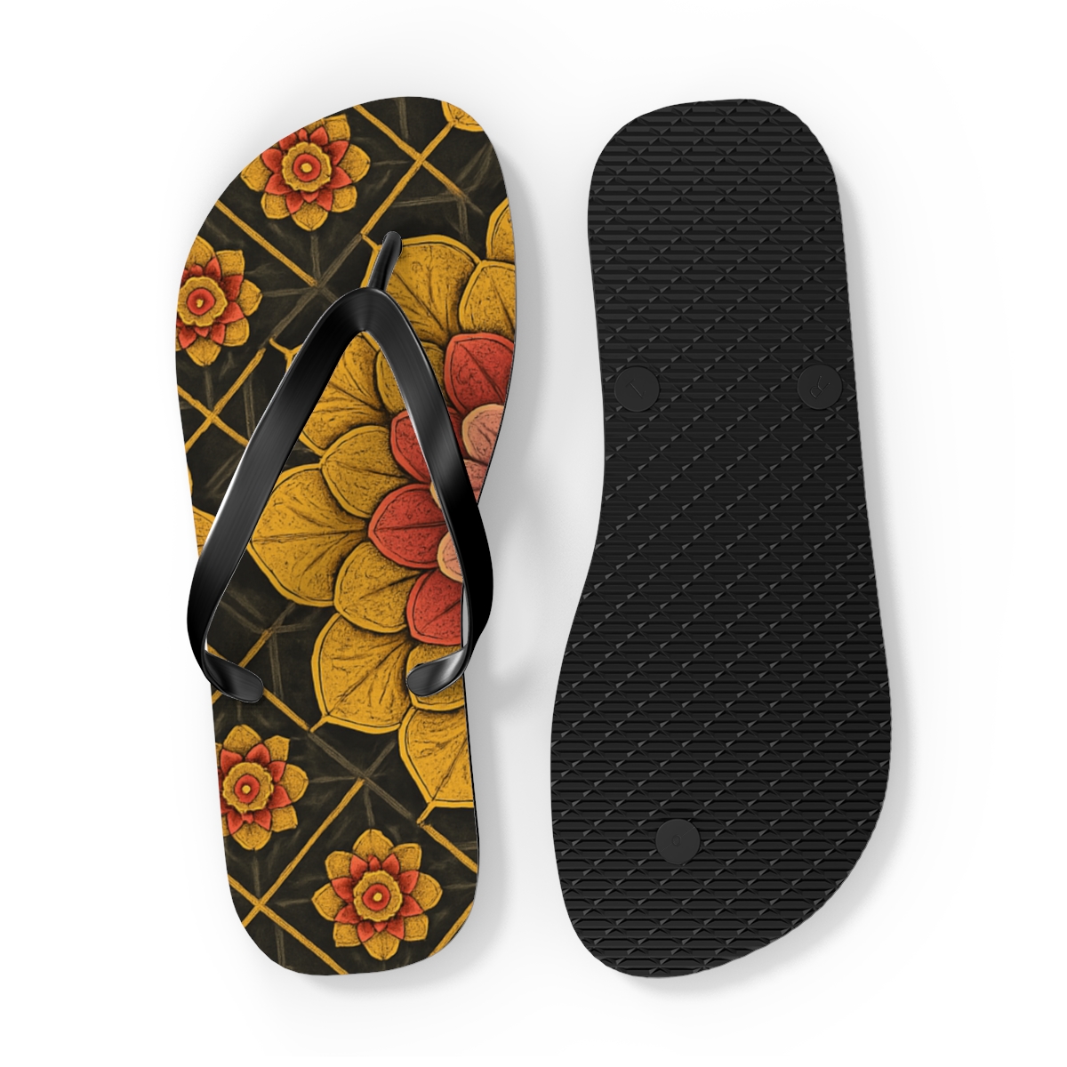 Lotus Circuit Rosette comfortable casual flip flops