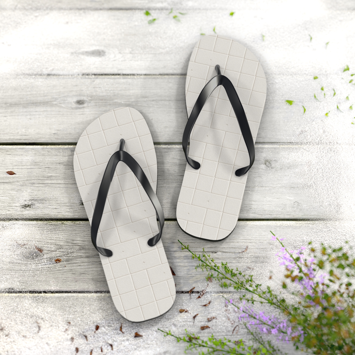 Microtile Frost Matrix soft sole flip flops