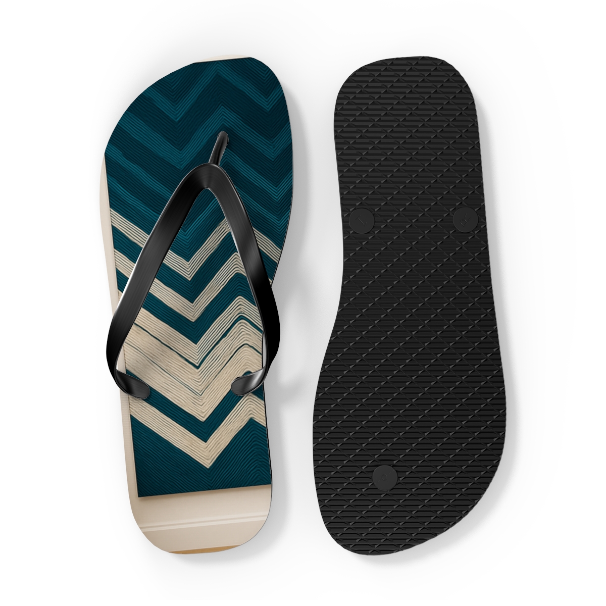 Moire Chevron Lattice custom flip flops