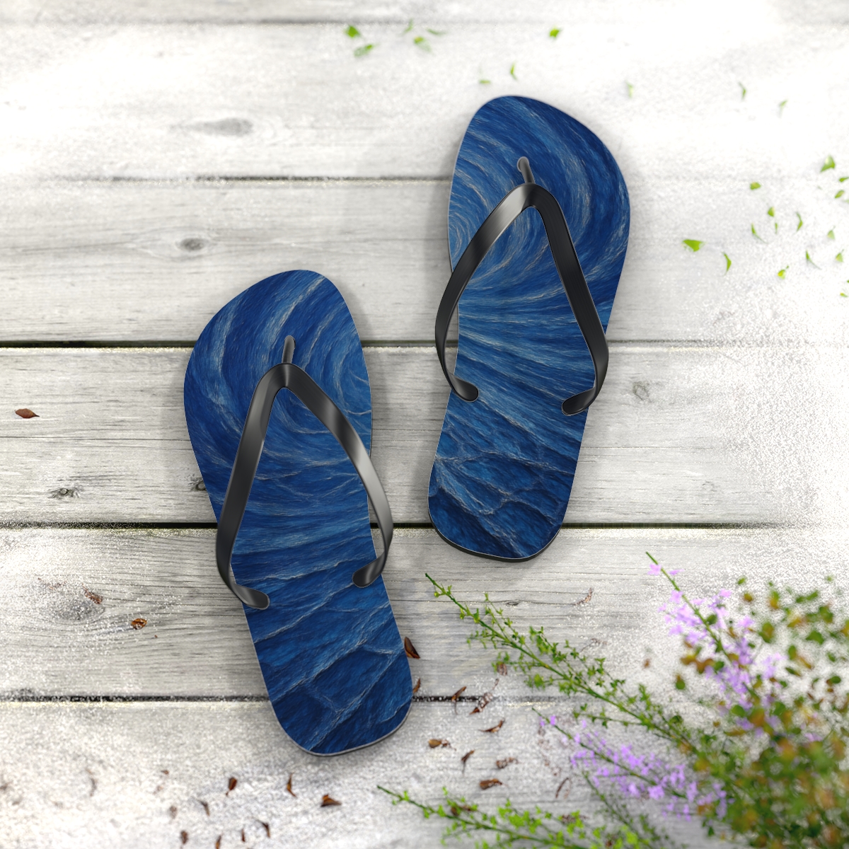 Indigo Tide Flip Flops