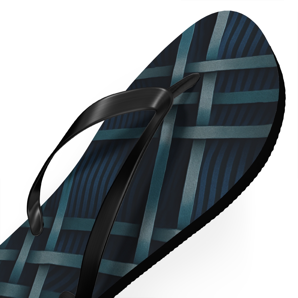 Moire Orbit Weave unique graphic flip flops
