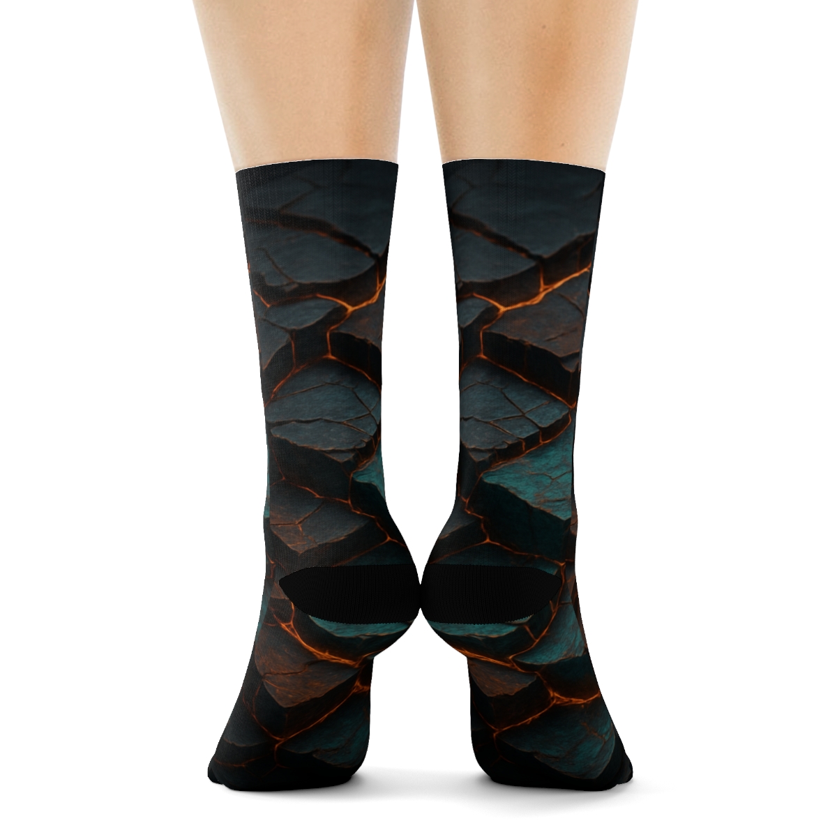 Prismatic Faultline Tapestry custom socks