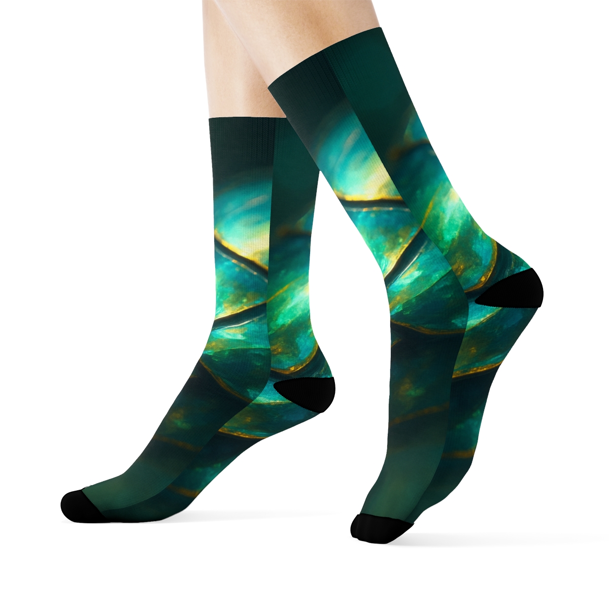 Iridescent Beetle Prism designer logo socks
