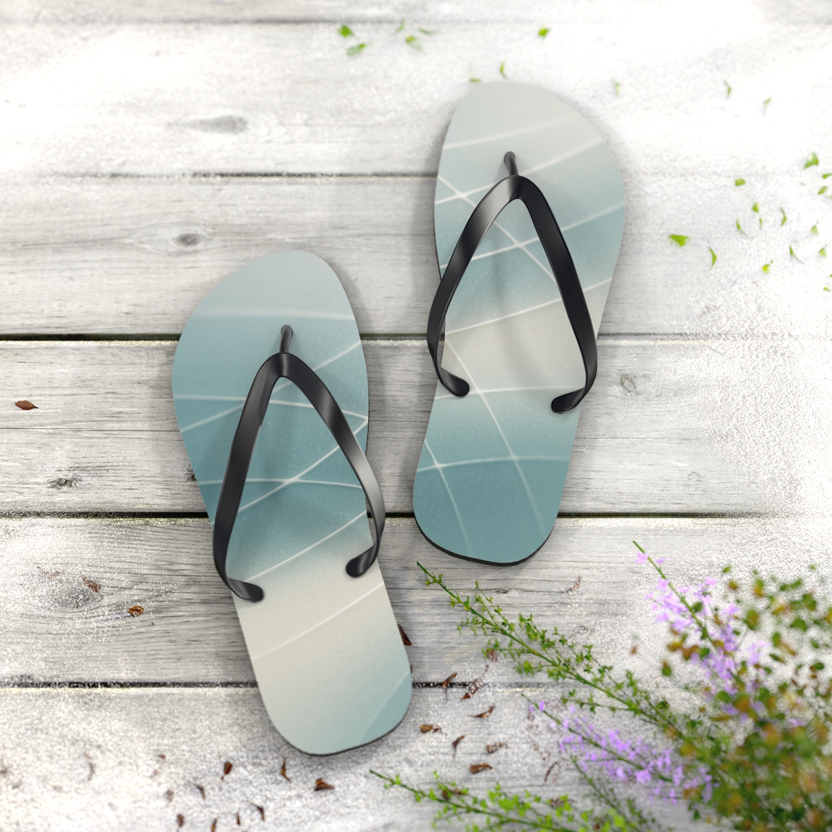 Mist Ripple Lattice Drift colorful rubber flip flops