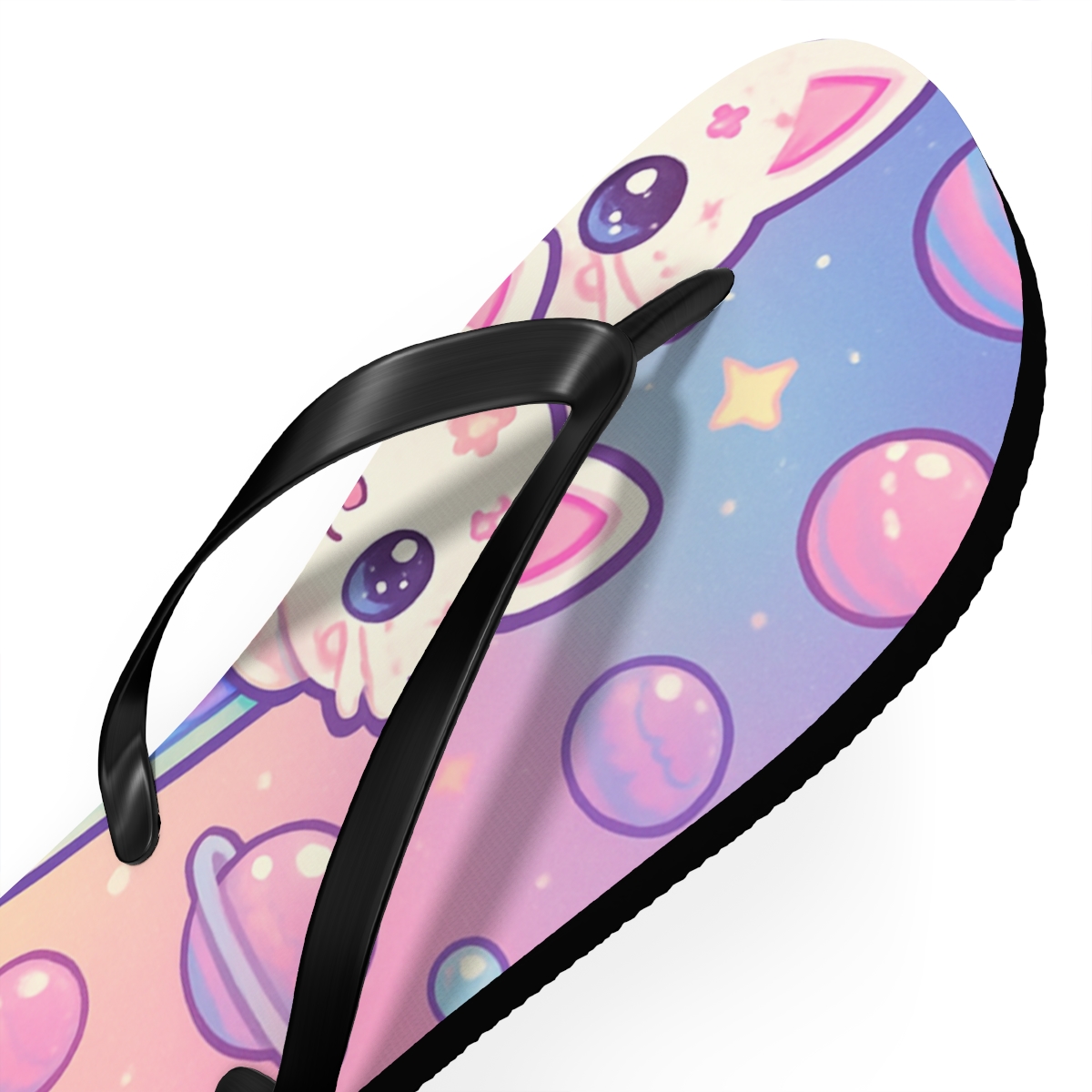 Galaxy Milkshake Kittens soft sole flip flops