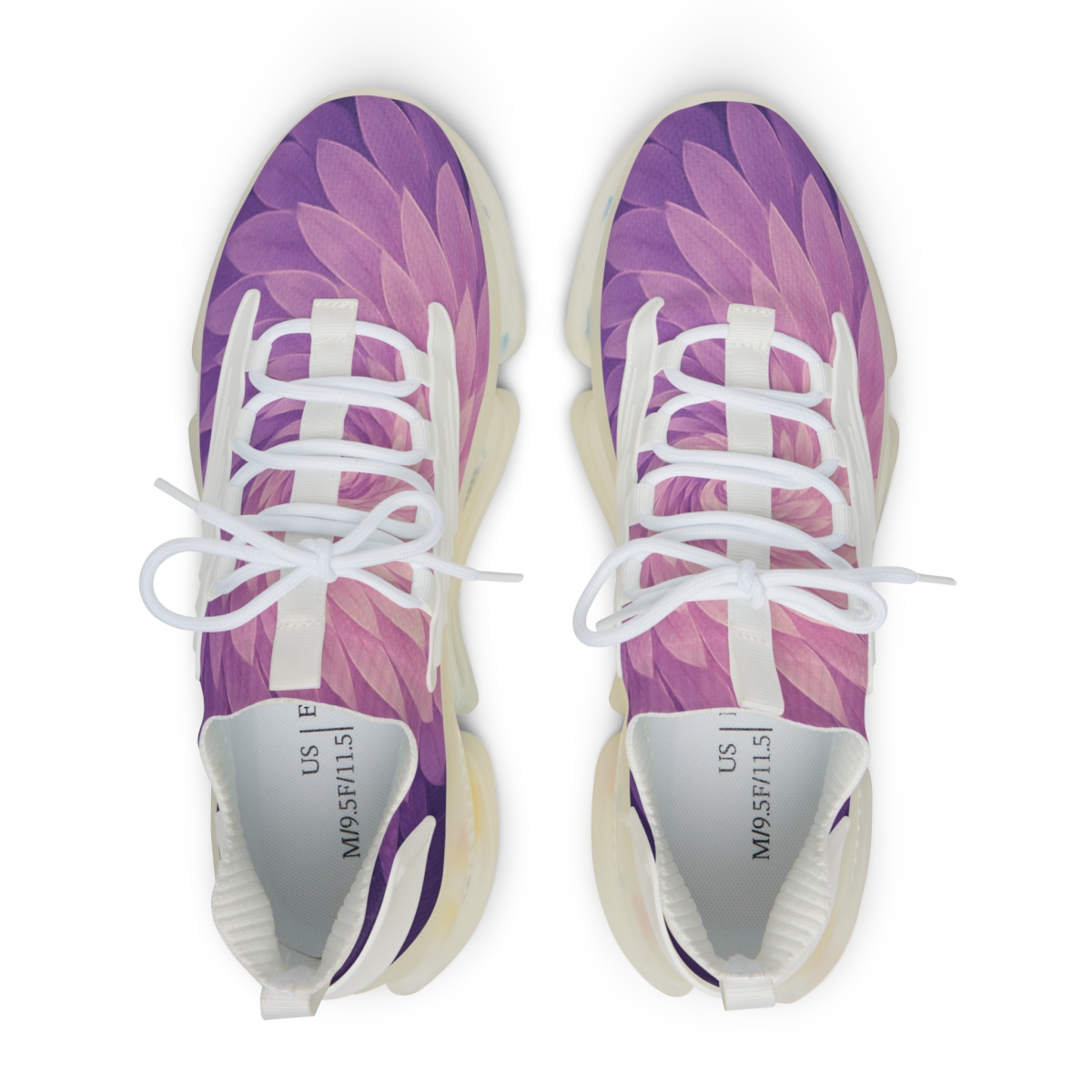 Petal Spiral Continuum personalized athletic sneakers