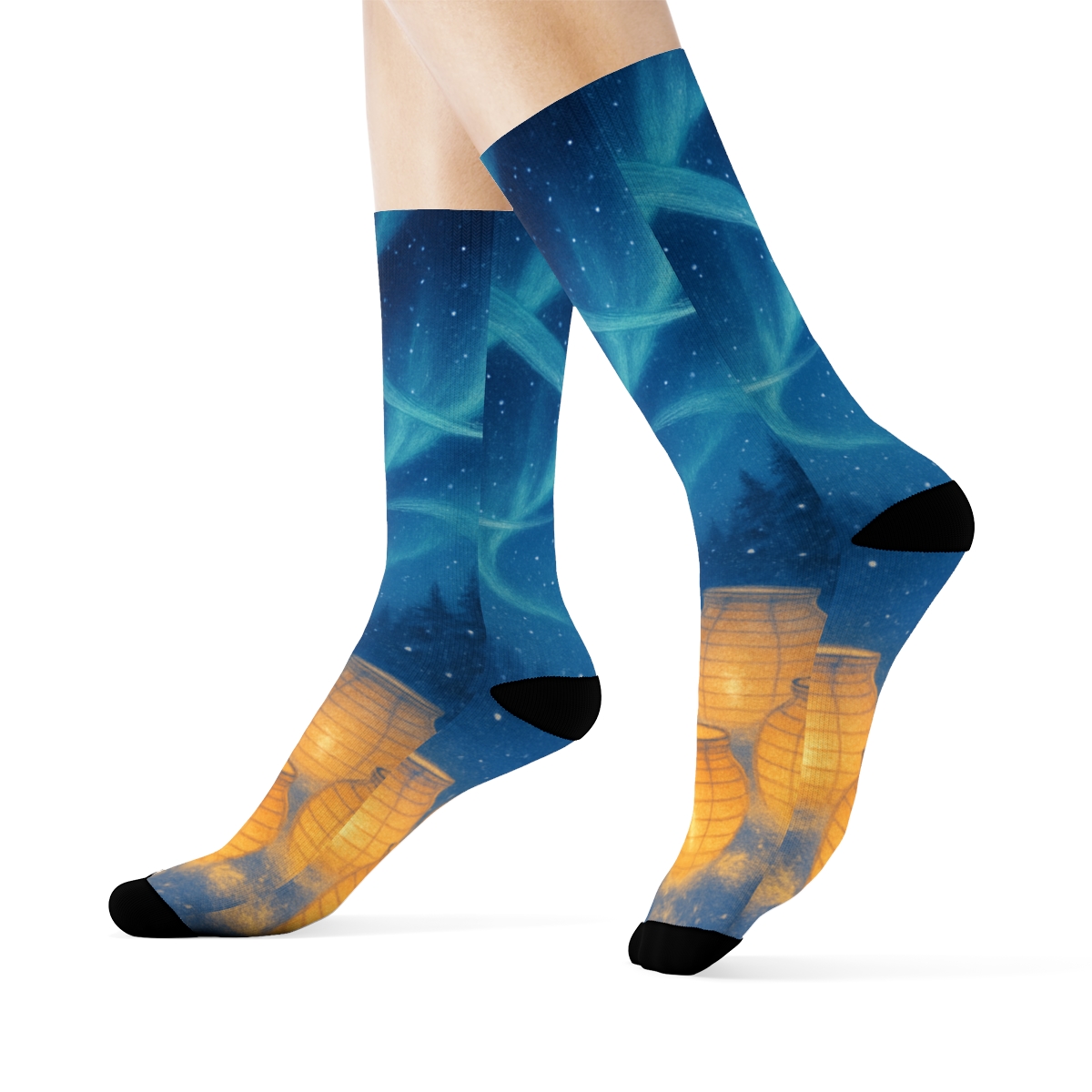 Lantern Snowfall Aurora warm winter socks