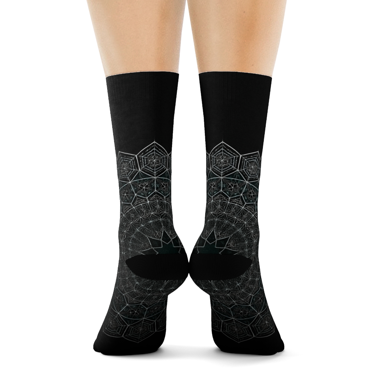 Obsidian Lattice Starwheel comfortable cotton socks