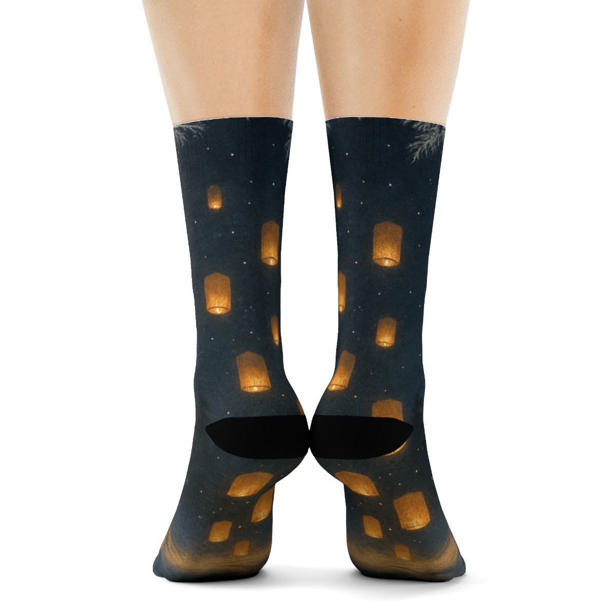 Midwinter Lantern Drift trendy colorful socks
